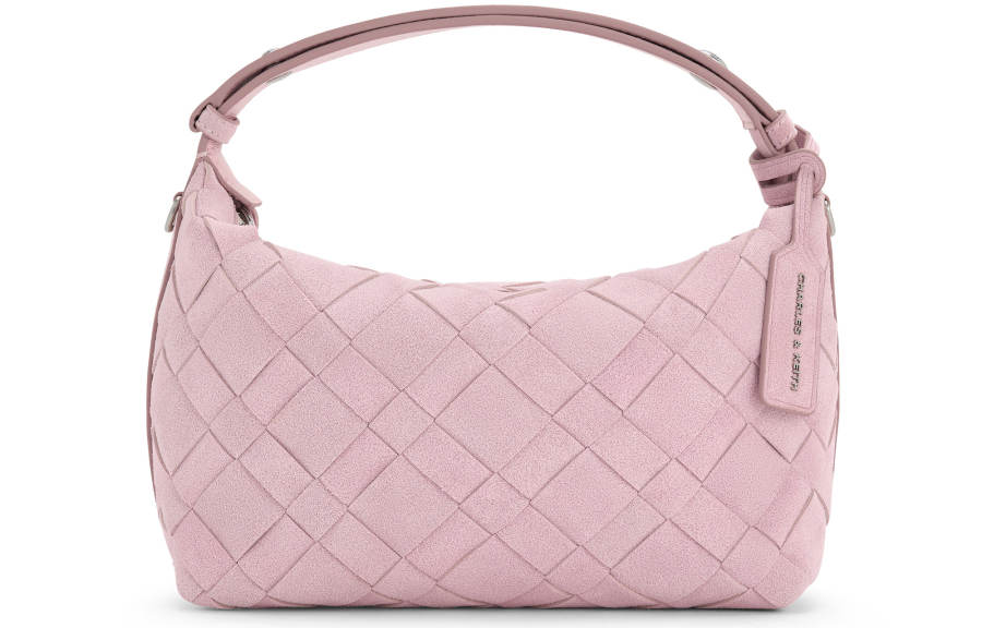 CHARLES&KEITH Synthetic Leather Lunch Bag Handbag Small Women's Sand/Cotton Candy Pink