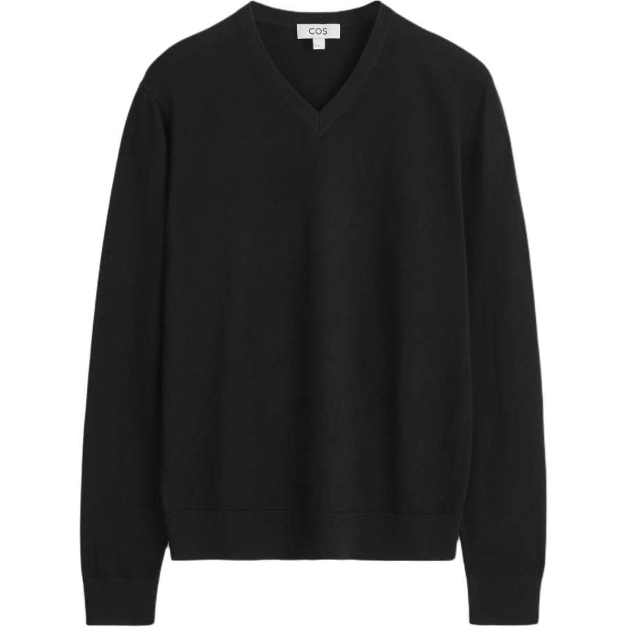 COS Knitwear Men's Black V Neck Moderate Other