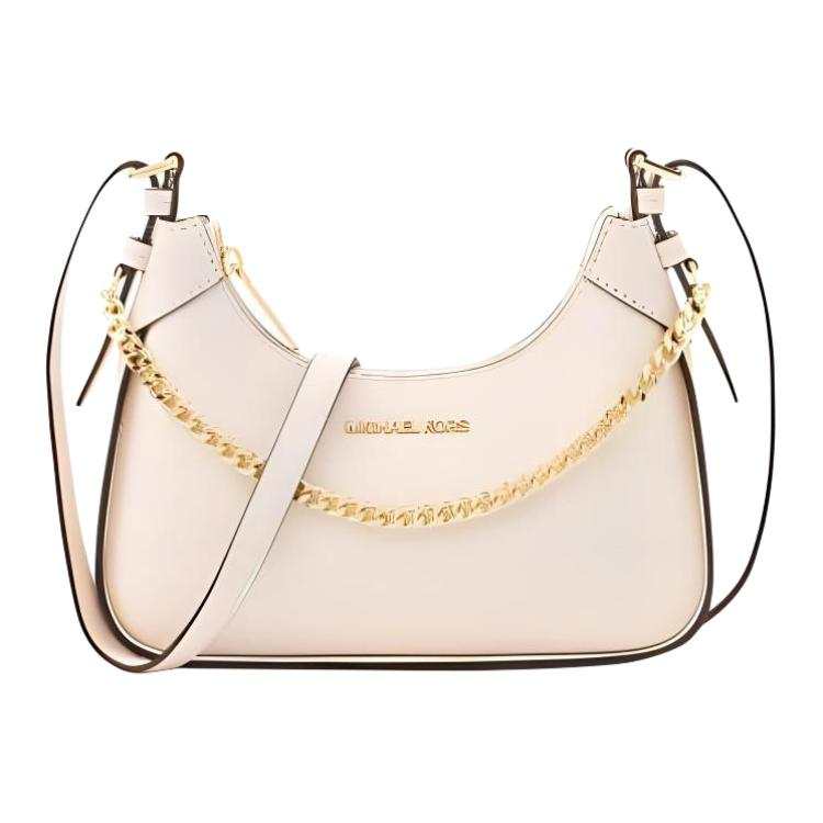 MICHAEL KORS Wilma Leather Shoulder Bag, Crossbody Bag Small Women's Milk White