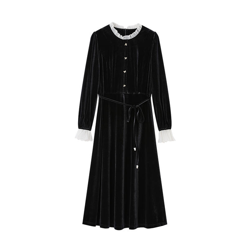 XIANGYING Long Sleeved Dress Women's