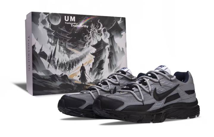 Nike Nike Initiator Cow Split Leather Cushioning Low top Casual Running Shoes Unisex Black Gray