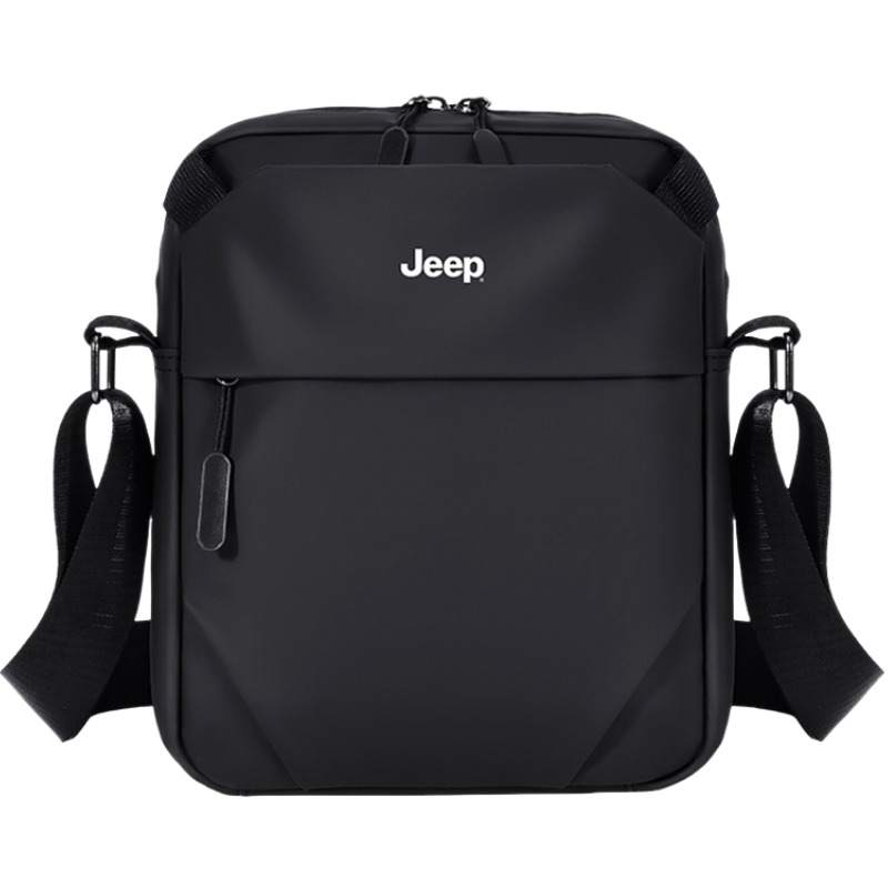 Jeep PVC Crossbody Bag, Shoulder Bag Men's Black