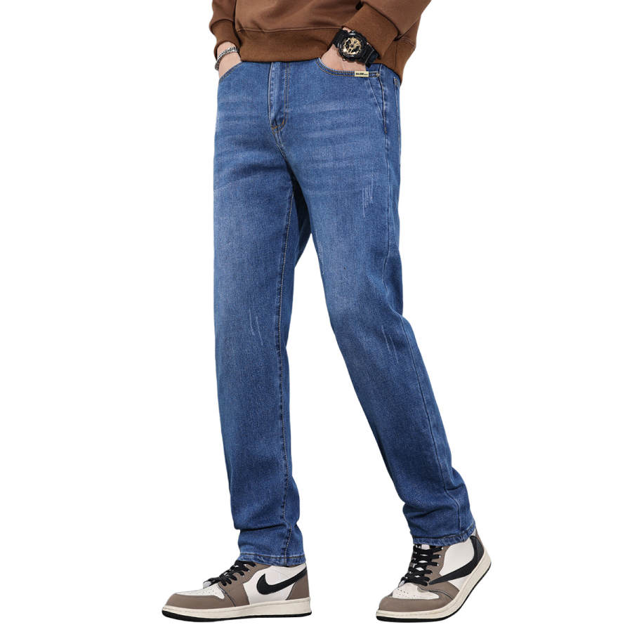 BALENO Jeans Men's Blue Moderate Straight Fit Pants