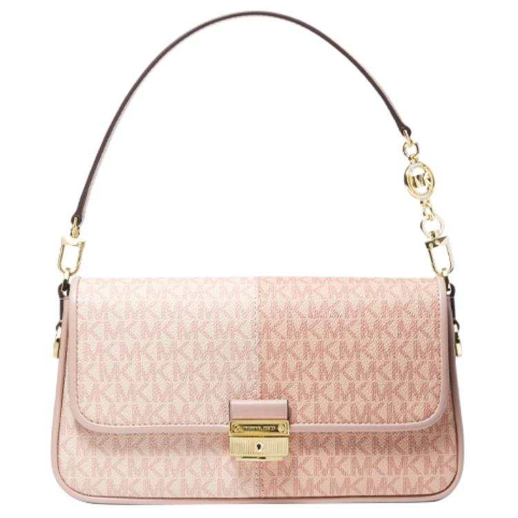 MICHAEL KORS Bradshaw Leather Shoulder Bag, Portable Crossbody Bag Women's Ballet Pink