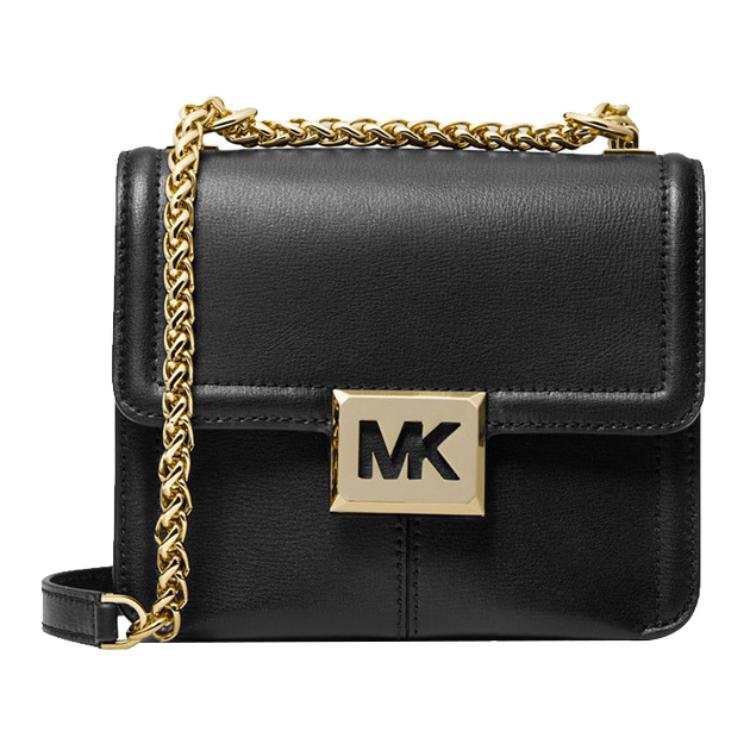 MICHAEL KORS Sonia Leather Shoulder Bag, Crossbody Bag Small Women's Pure Black
