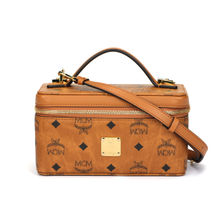 MCM Leather Makeup Bag, Shoulder Bag, Crossbody Bag, Handbag Women's Brown