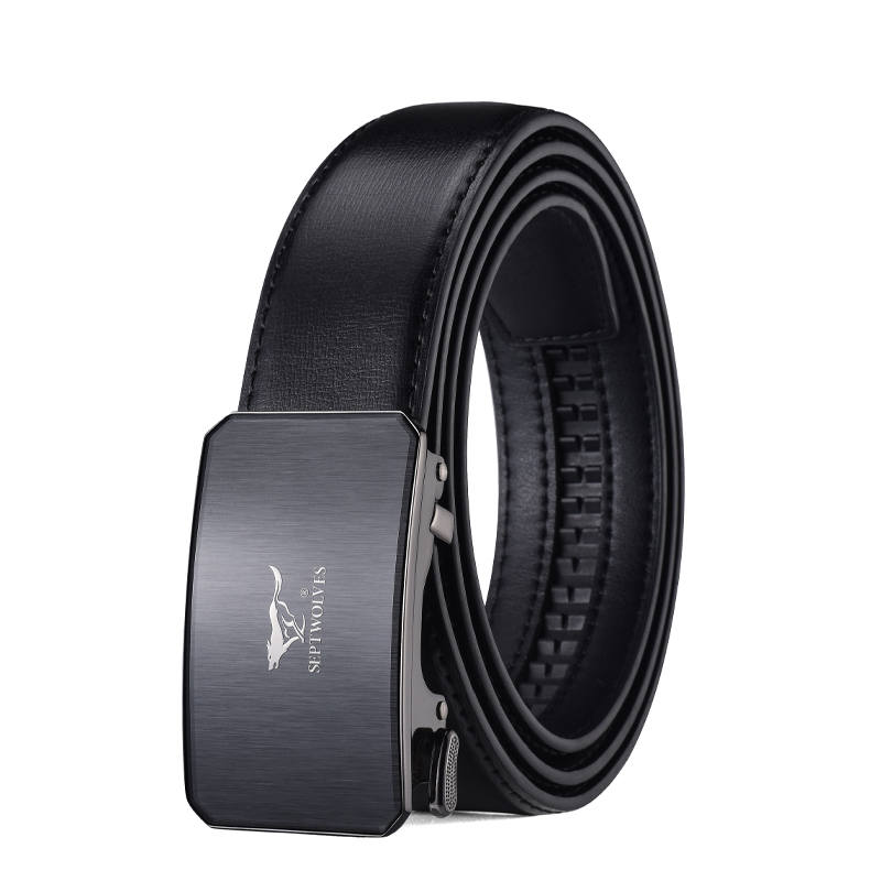SEPTWOLVES Fashion Trend Split Cow Leather Belts Men's 3.5cm