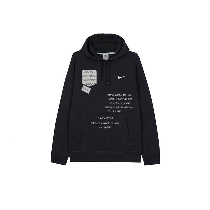Nike Nike Sweatshirts Men's Black Hooded Thickened Regular