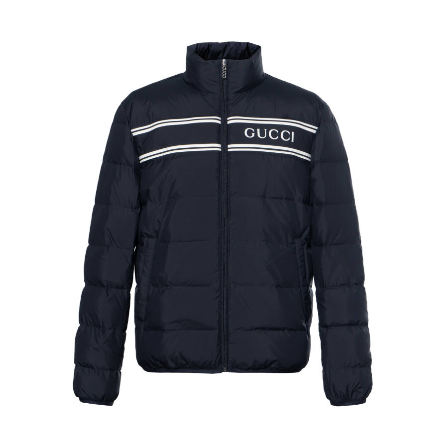 GUCCI Logo Detailed Zip-Up Padded Jacket