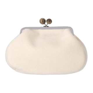 WEEKEND MaxMara Wool Clutch Women's White