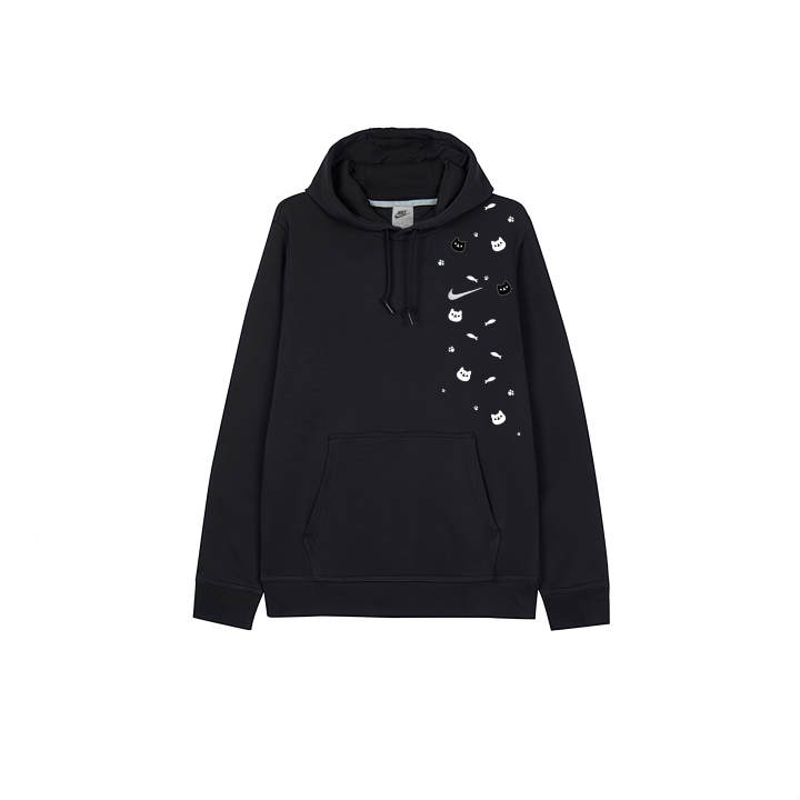 Nike Nike Sweatshirts Men's Black Hooded Thickened Regular