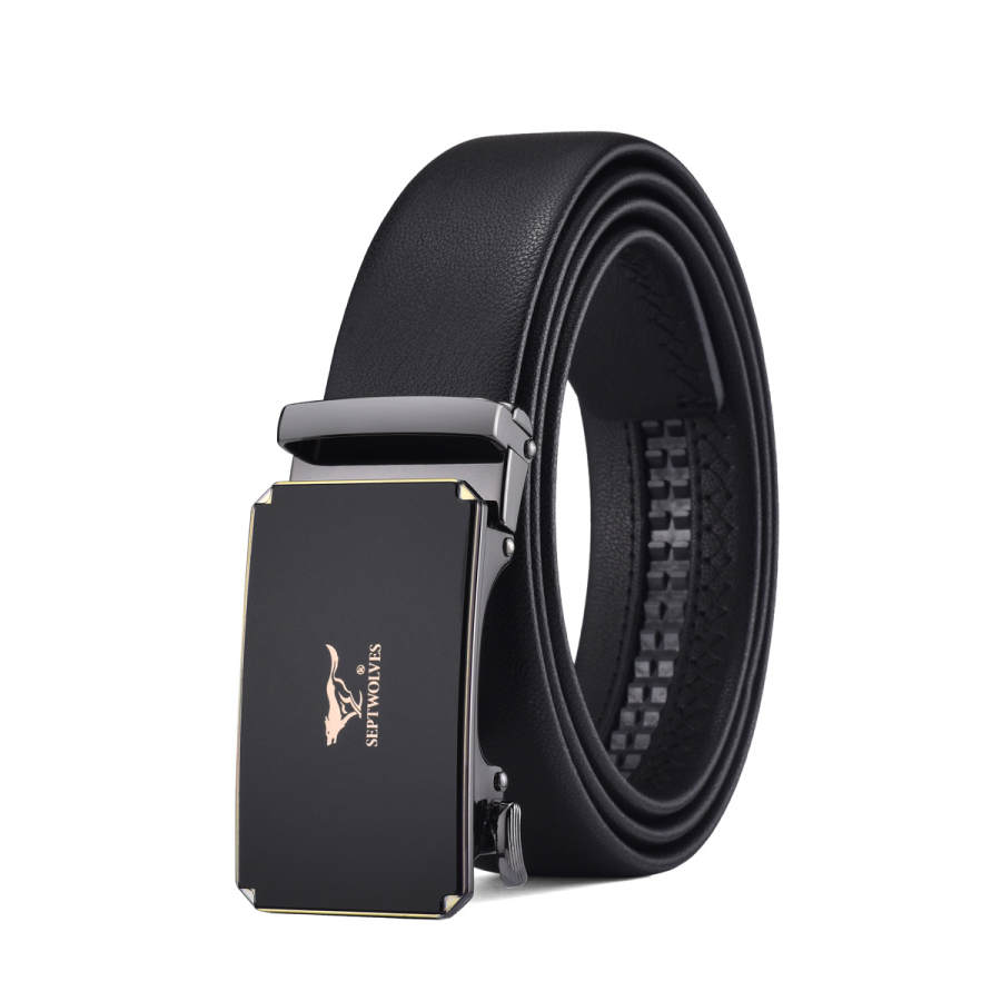 SEPTWOLVES SEPTWOLVES Business Casual Cow Split Leather Belts Men's 3.55CM