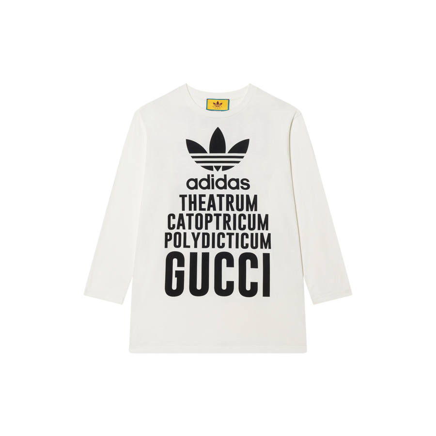 Gucci x Adidas boat-neck long-sleeve T-shirt