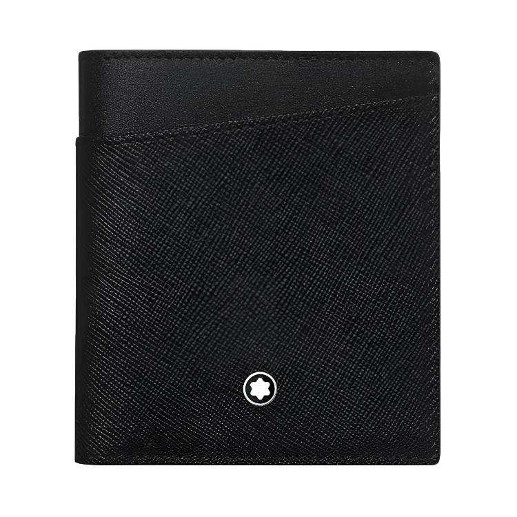 MONTBLANC Logo Cow Leather Wallet Men's Black