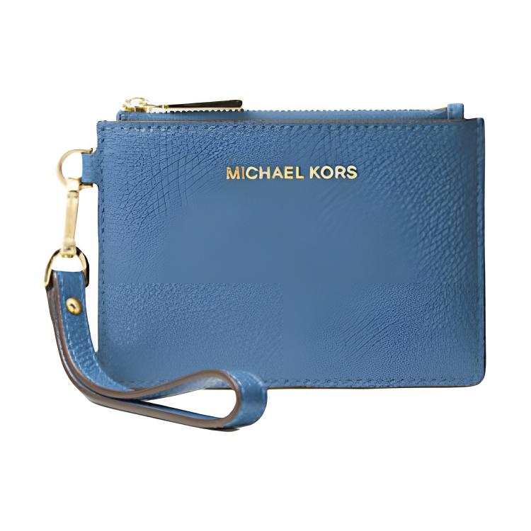 MICHAEL KORS Leather Wallet Small Women's French Blue