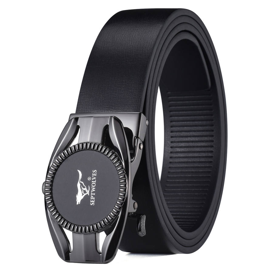 SEPTWOLVES SEPTWOLVES Split Cow Leather Belts Men's Width 3.4cm