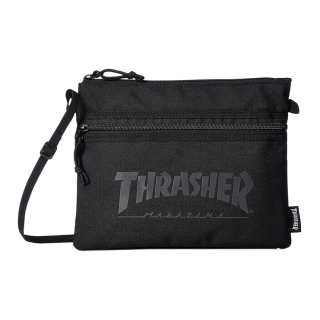 Thrasher Classic Logo Shoulder Bag, Crossbody Bag Regular Unisex Black