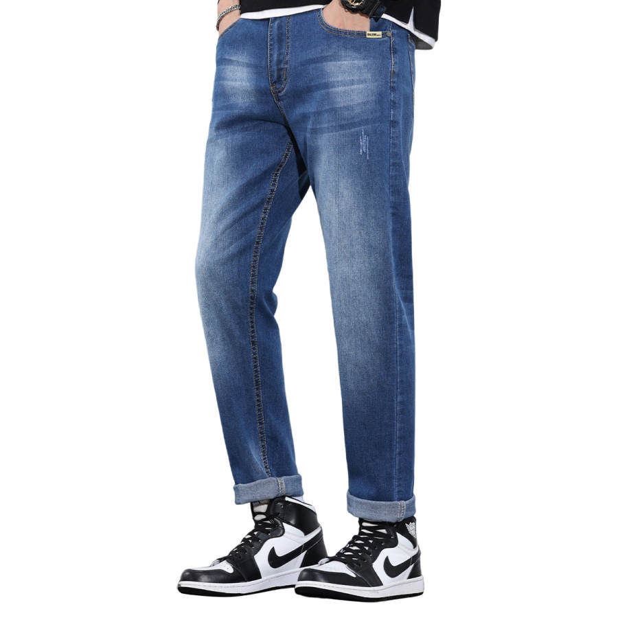 BALENO Jeans Men's Blue Moderate Straight Fit Pants