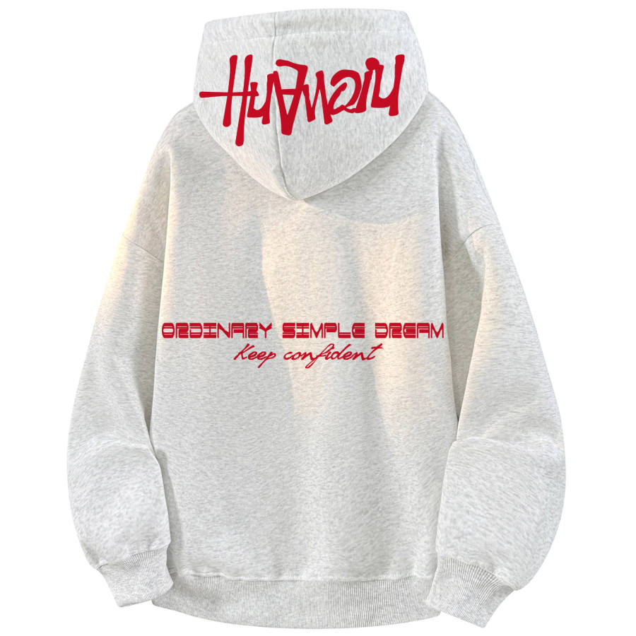 HUANQIU Sweatshirts Unisex Hooded Moderate Heavyweight