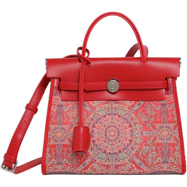 PAYOT PAYOT Fabric Handbag Regular Women's Red/Brown/Pink
