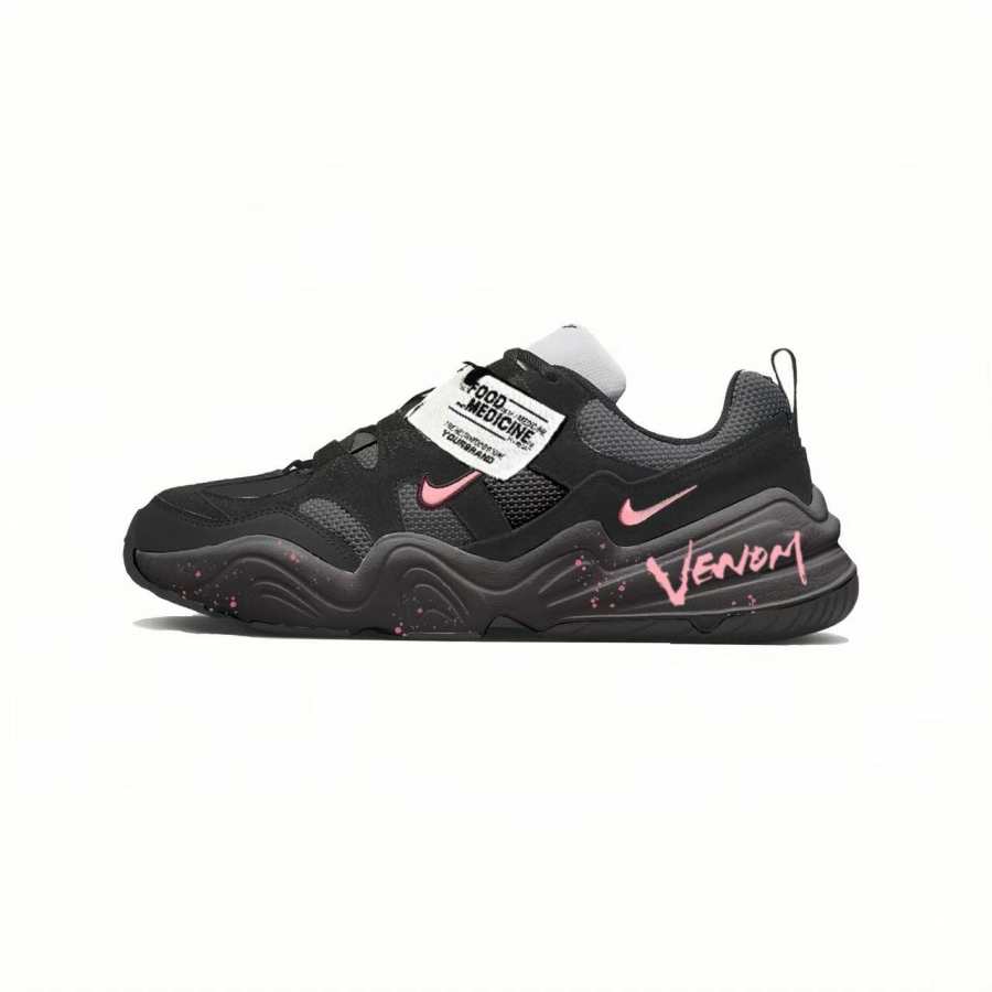 Nike Nike Tech Hera Mold Resistant Powder Classic And Versatile Cushioning Low top Casual Shoes Unisex Black Pink