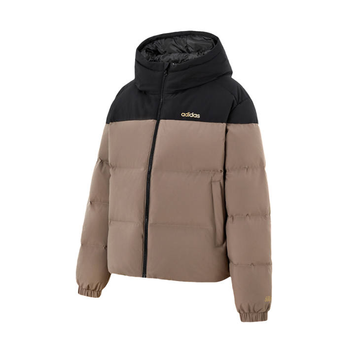 Adidas Adidas Down Jackets Women's Brown Hooded Moderate