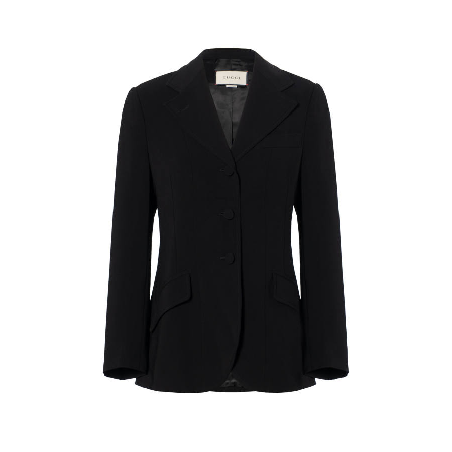 GUCCI Jackets Women's Black Lapel Moderate