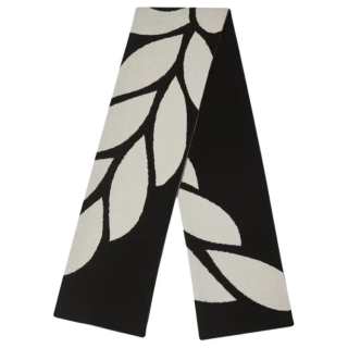 MCM Cashmere Knit Scarves Unisex Black White