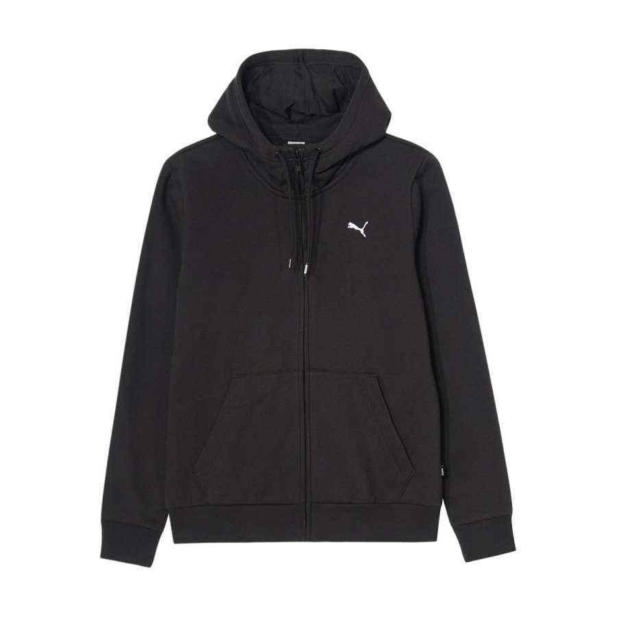 PUMA ESS+ Jackets Women's Black Hooded Fleece Lined Other