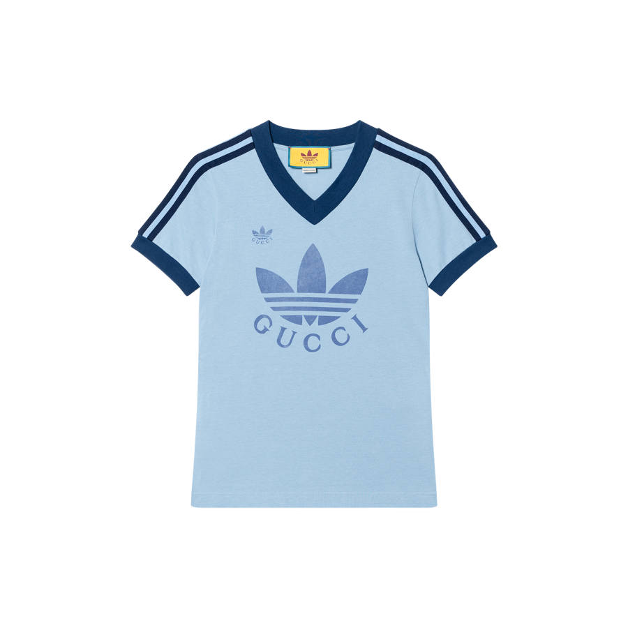 GUCCI x Adidas Originals GUCCI X ADIDAS T Shirt Unisex Blue