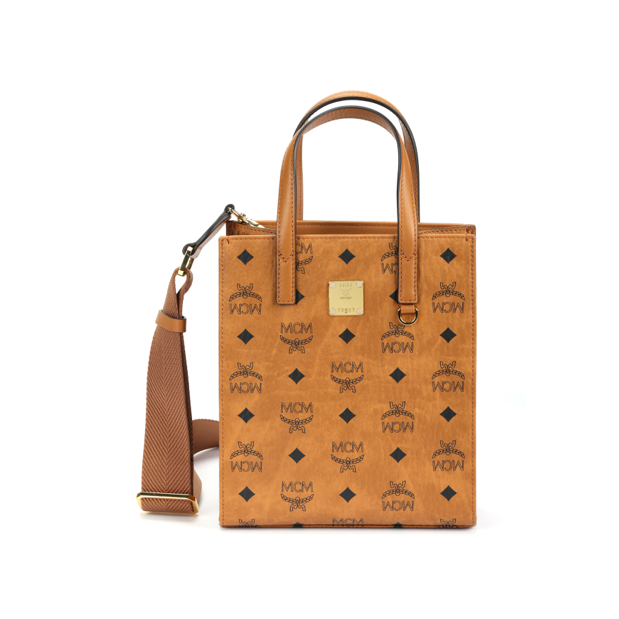 MCM Klassik Leather Trim Small Square Bag, Sheet Music Bag, Tote Bag, Shopping Bag, Shoulder Bag, Handbag Mini Women's