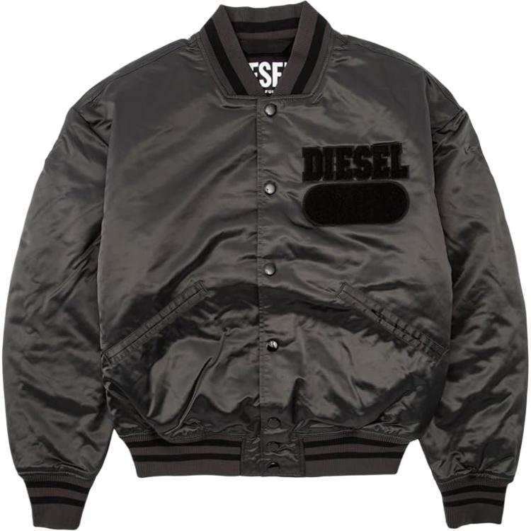 DIESEL Jackets Men's Dark Gray Baseball Collar Moderate Other