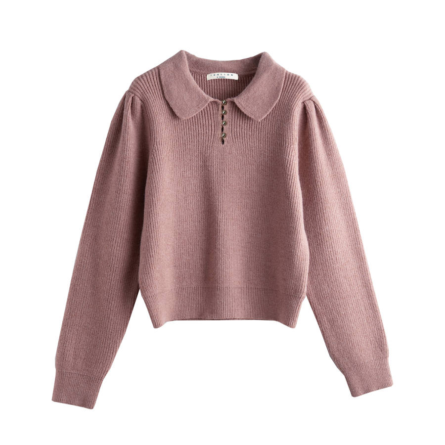 Tonlion Knitwear Women's Pink Lapel Moderate Other