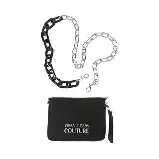VERSACE JEANS COUTURE Cotton Clutch Card Holder, Wallet Women's Black