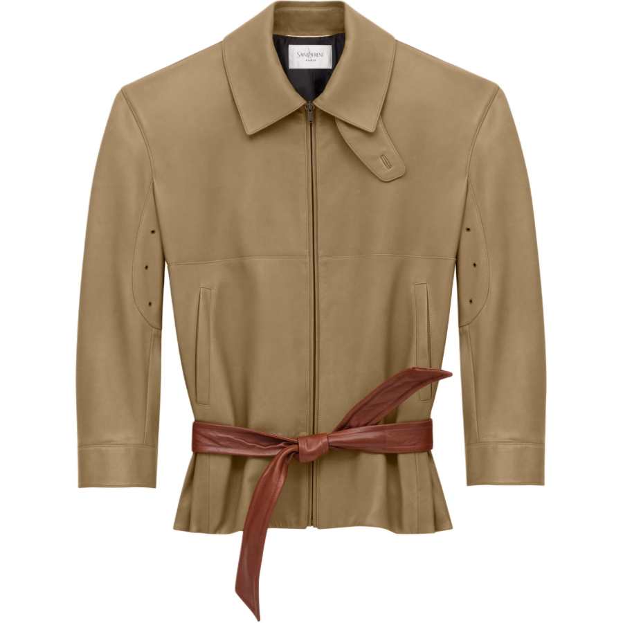 SAINT LAURENT Leather Jacket Women's