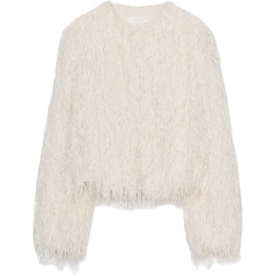 ZARA Jackets Women's White Crew Neck Moderate Other