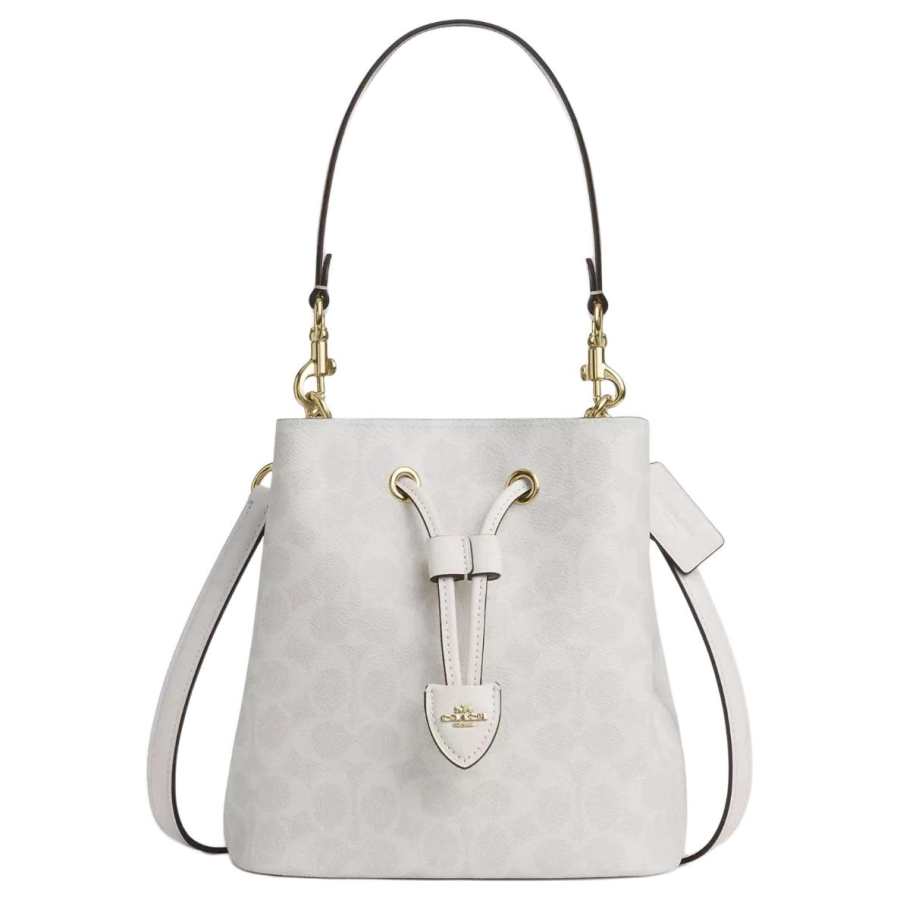 COACH COACH Rowan Artificial Leather Shoulder Bag Small Women's Gray