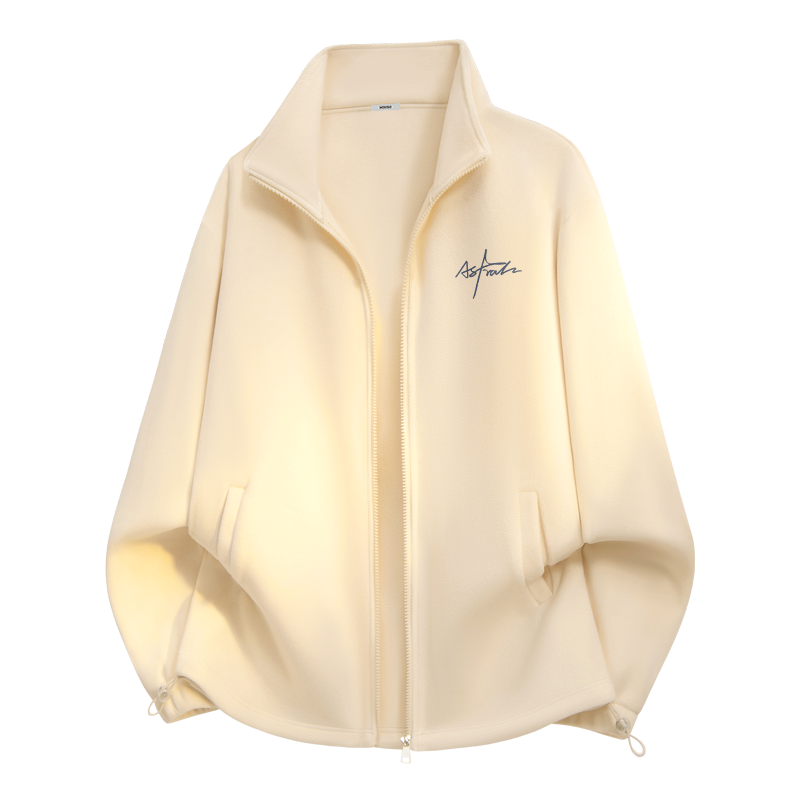 MINISO MINISO Velvet Jackets Unisex Stand Collar Thickened