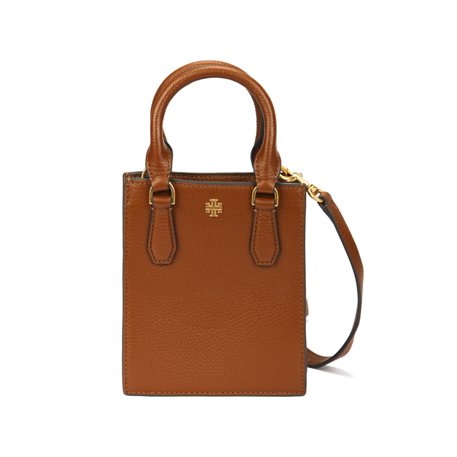 TORY BURCH Blake Cow Leather Handbag, Shoulder Bag, Crossbody Bag Mini Women's Brown