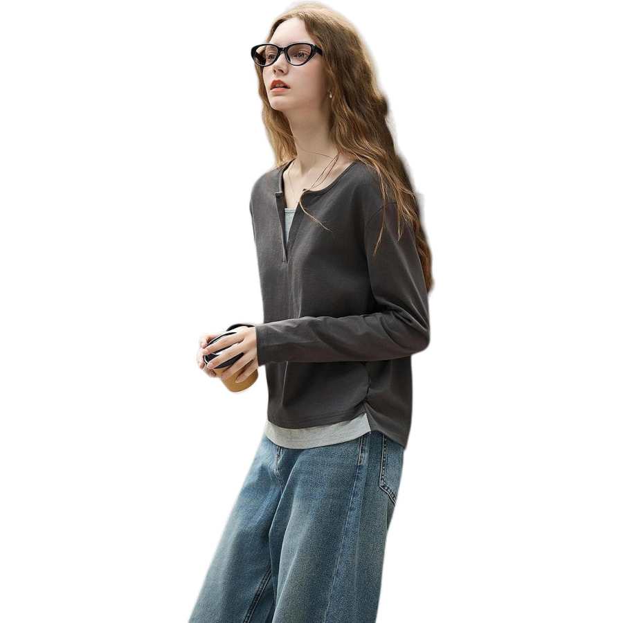 Tonlion Set in Sleeve T Shirt Women's