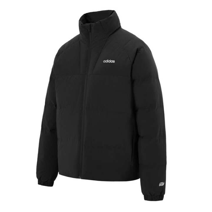 Adidas Adidas Down Jackets Men's Black Stand Collar Moderate
