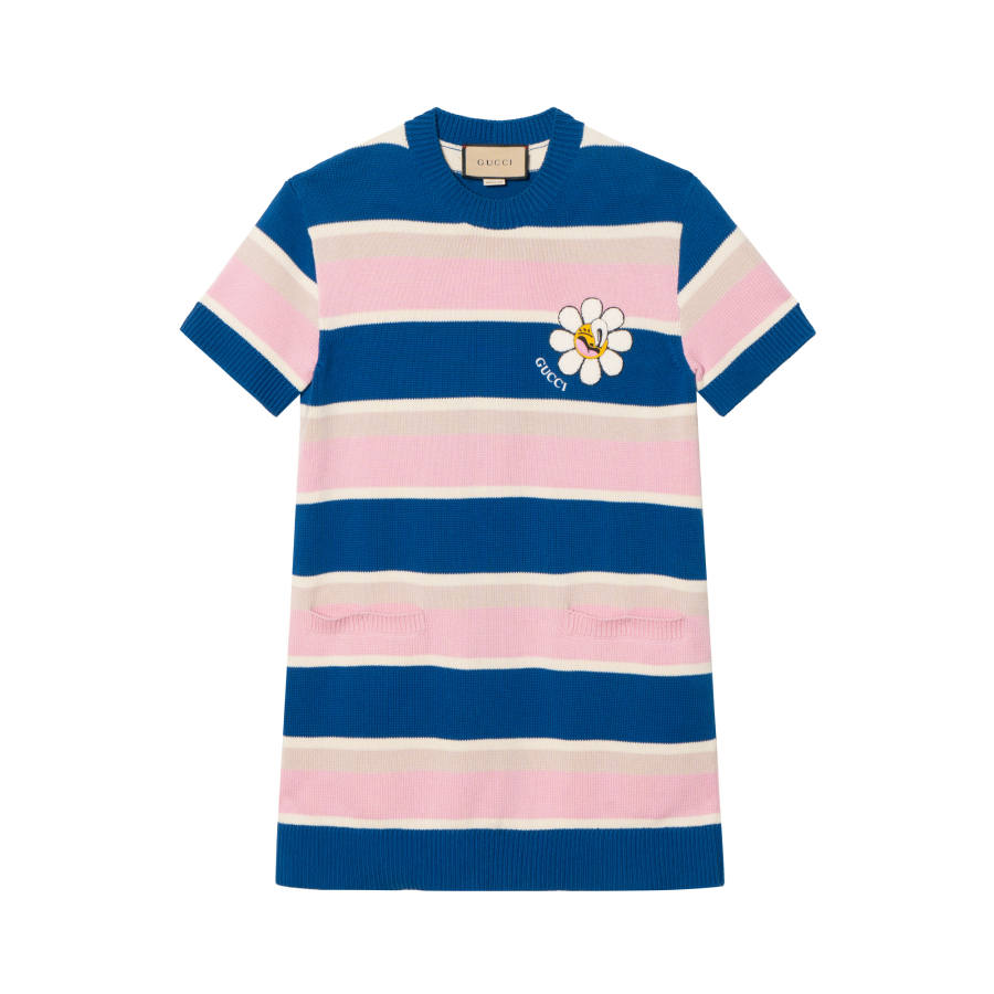 GUCCI SS24 Short Sleeved Dress Women's Multicolor