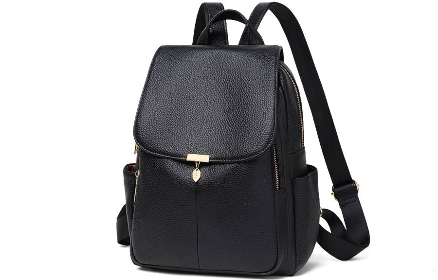 Millies MILLIE'S Cow Leather With Synthetic Leather Backpack Regular Women's Black