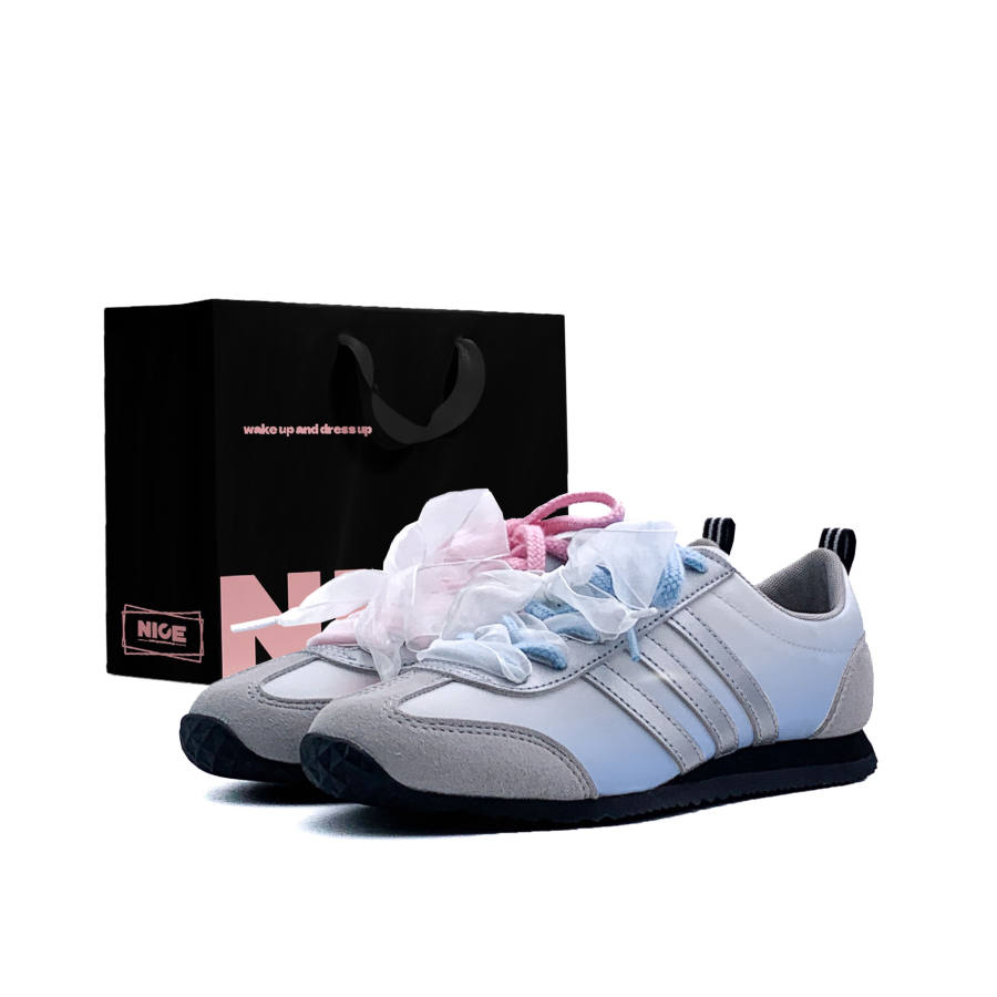 Adidas Adidas VS JOG 2.0 Mismatched Illusion Silk Slip Resistant, Abrasion Resistant, Breathable Low top Casual Shoes Unisex