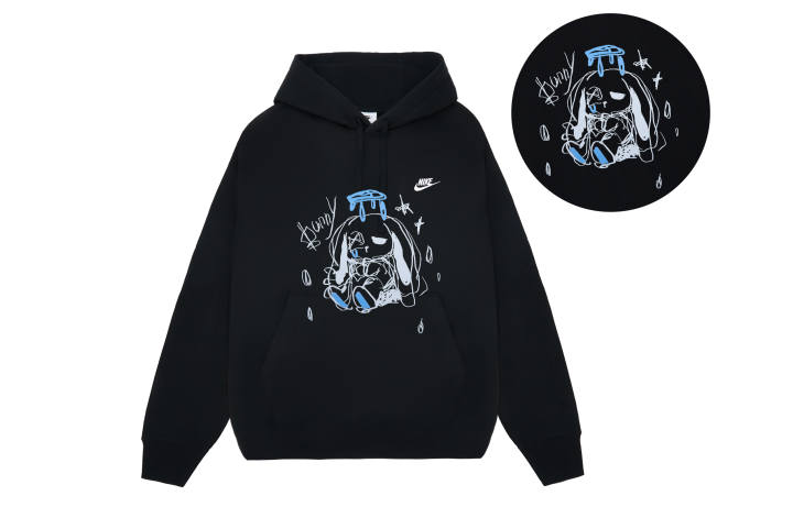 Nike Nike Sweatshirts Unisex Black Hooded Thickened Regular