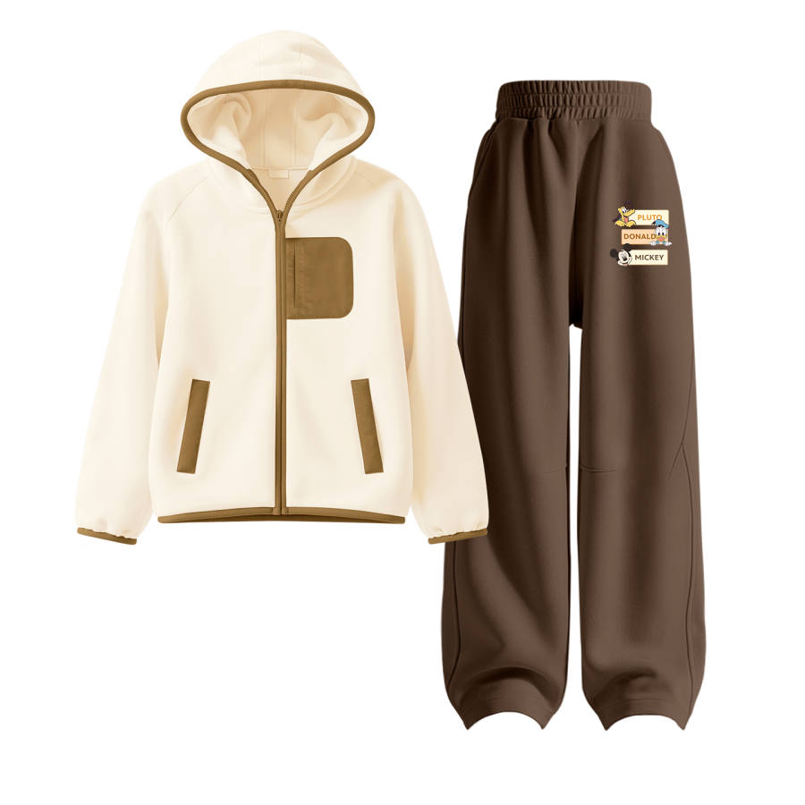 Disney Kids Casual Sportswear Hooded Thickened