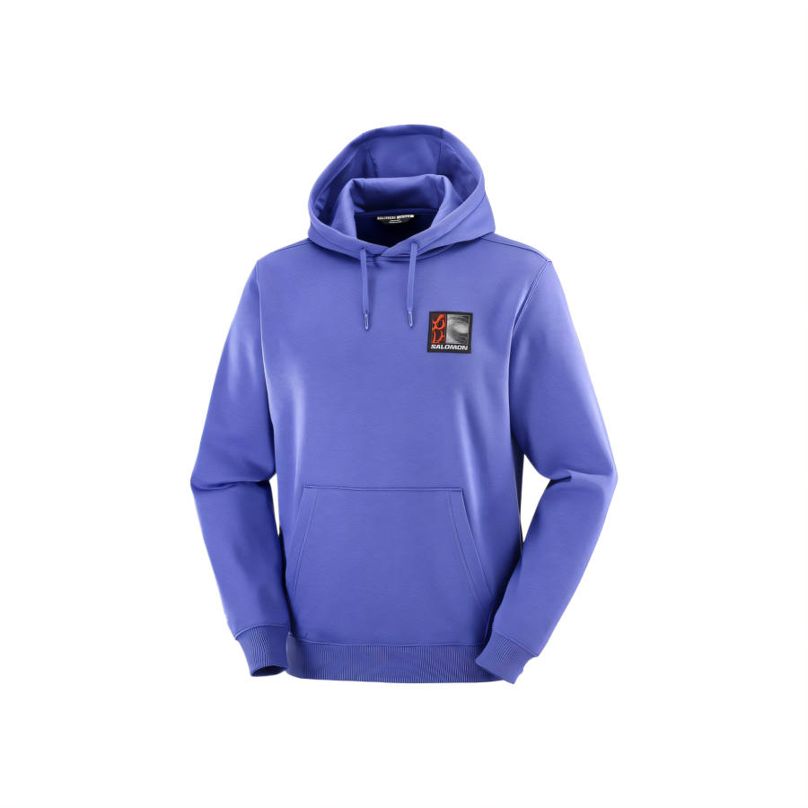 SALOMON Sweatshirts Unisex Purple Hooded Non Detachable Moderate