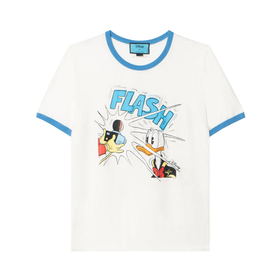 GUCCI X Disney Donuld Duck T Shirt White/Blue