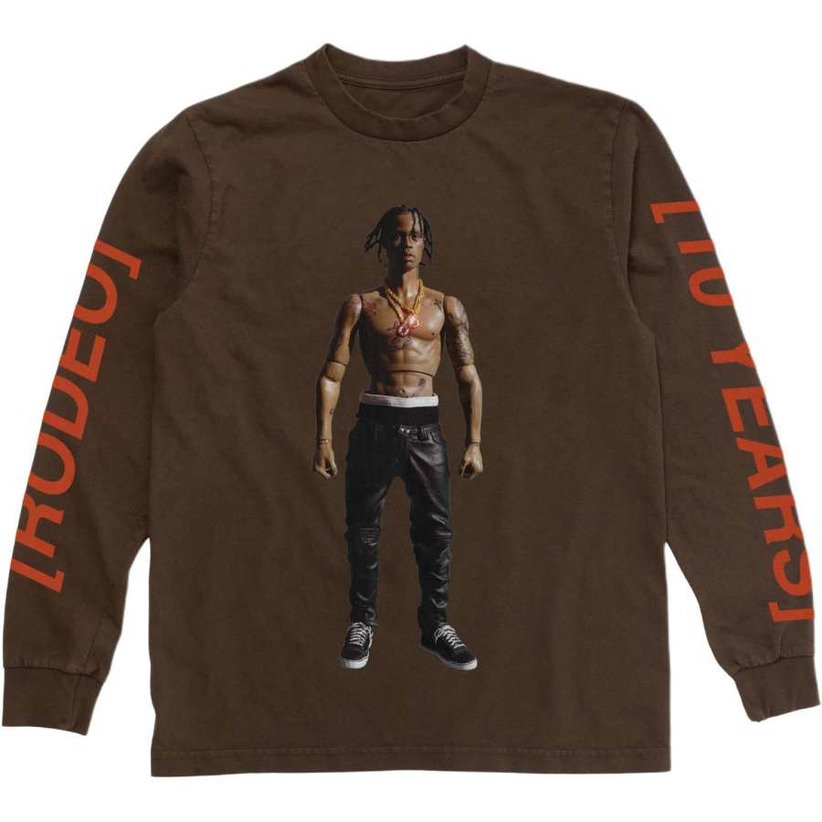 Travis Scott FW25 RODEO 10 YEARS ACTION FIGURE LONGSLEEVE T Shirt Unisex