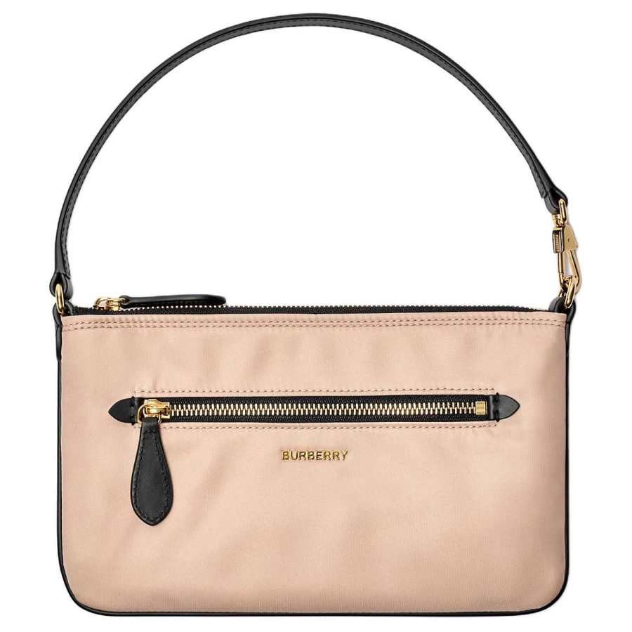 Burberry Nylon Shoulder Bag Women's Rose Beige